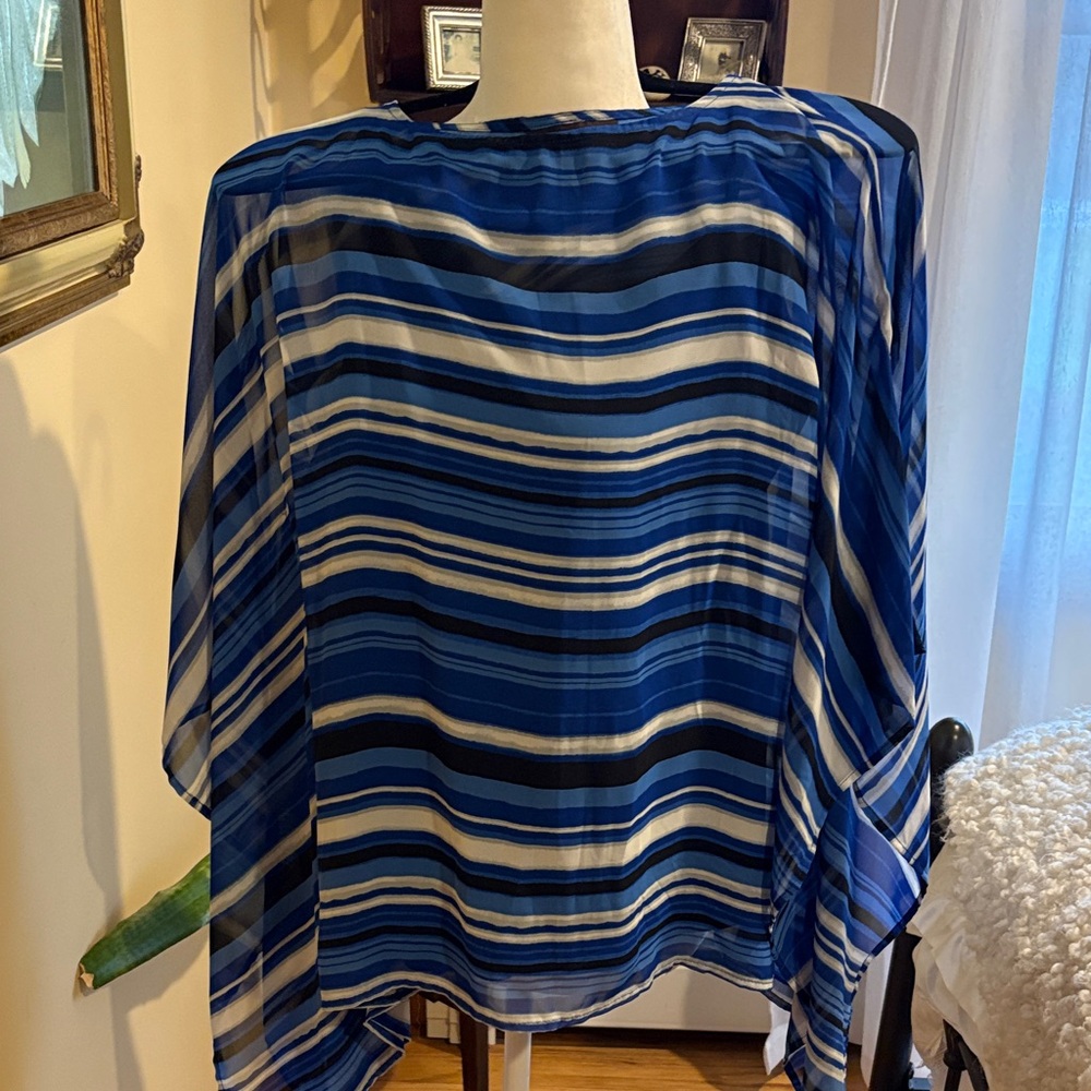 Blue Striped Women's Top
